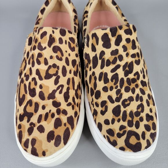 Dr. Scholl's Womens Do It Right Slip-On Sneakers Animal Print Brown Tan Size 6M - Picture 6 of 12